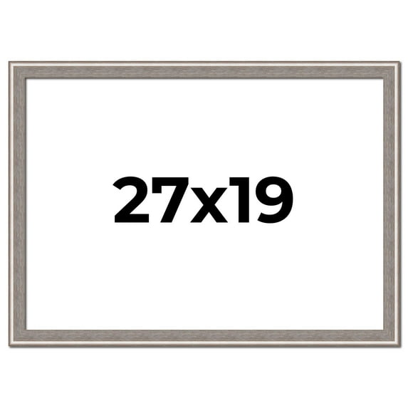 27x19 Frame Grey Real Wood Picture Frame Width 1.25 inches | Interior Frame Depth 0.5 inches | Hans