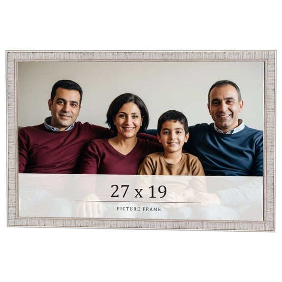 27x19 Frame White Real Wood Picture Frame Width 0.75 inches | Interior Frame Depth 0.5 inches |