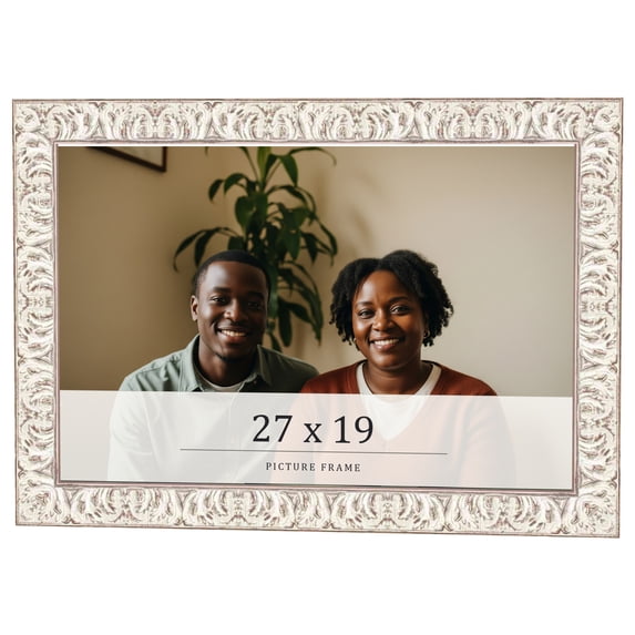 27x19 Frame White Real Wood Picture Frame Width 1.5 inches | Interior Frame Depth 0.5 inches |