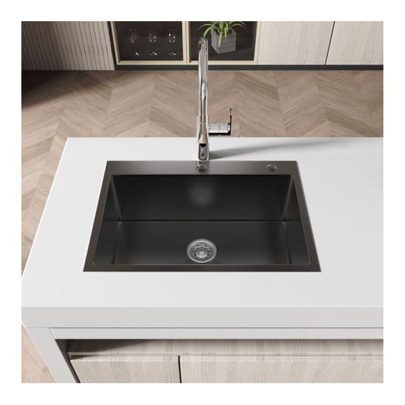 27x19 Kitchen Sink Undermount Stainless Steel Single Bowl Deep Basin - 304 Grade, 18 Gauge, R10 Rounded Corners, Noise Reduction, Workstation Sink