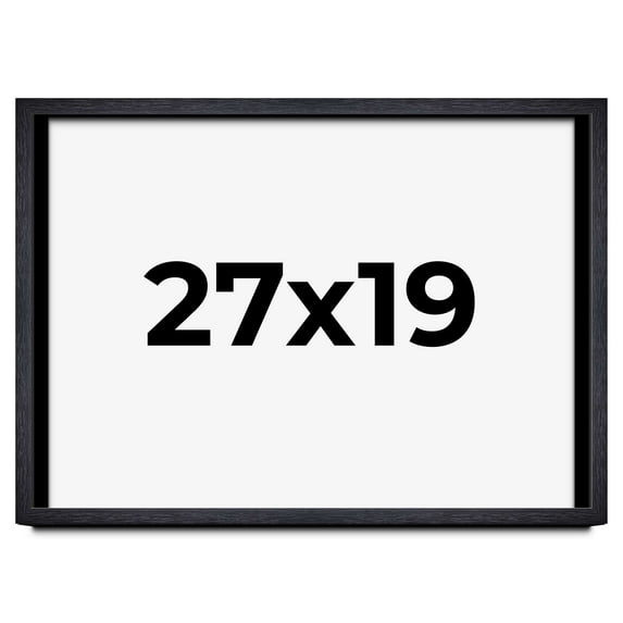 27x19 Shadow Box Frame Black | 1 Inches Deep Real Wood Farmhouse Shadowbox Display Frame | UV