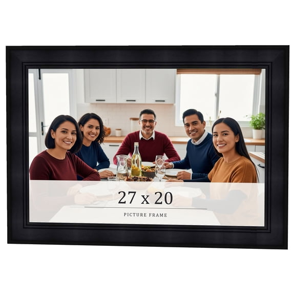 27x20 Frame Black Passaggi Solid Wood Picture Frame Width 1.5 Inches | Interior Depth 0.5 Inches |
