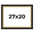 thumbnail image 1 of 27x20 Frame Gold Real Wood Picture Frame Width 2.25 Inches | Interior Frame Depth 0.5 Inches |, 1 of 8