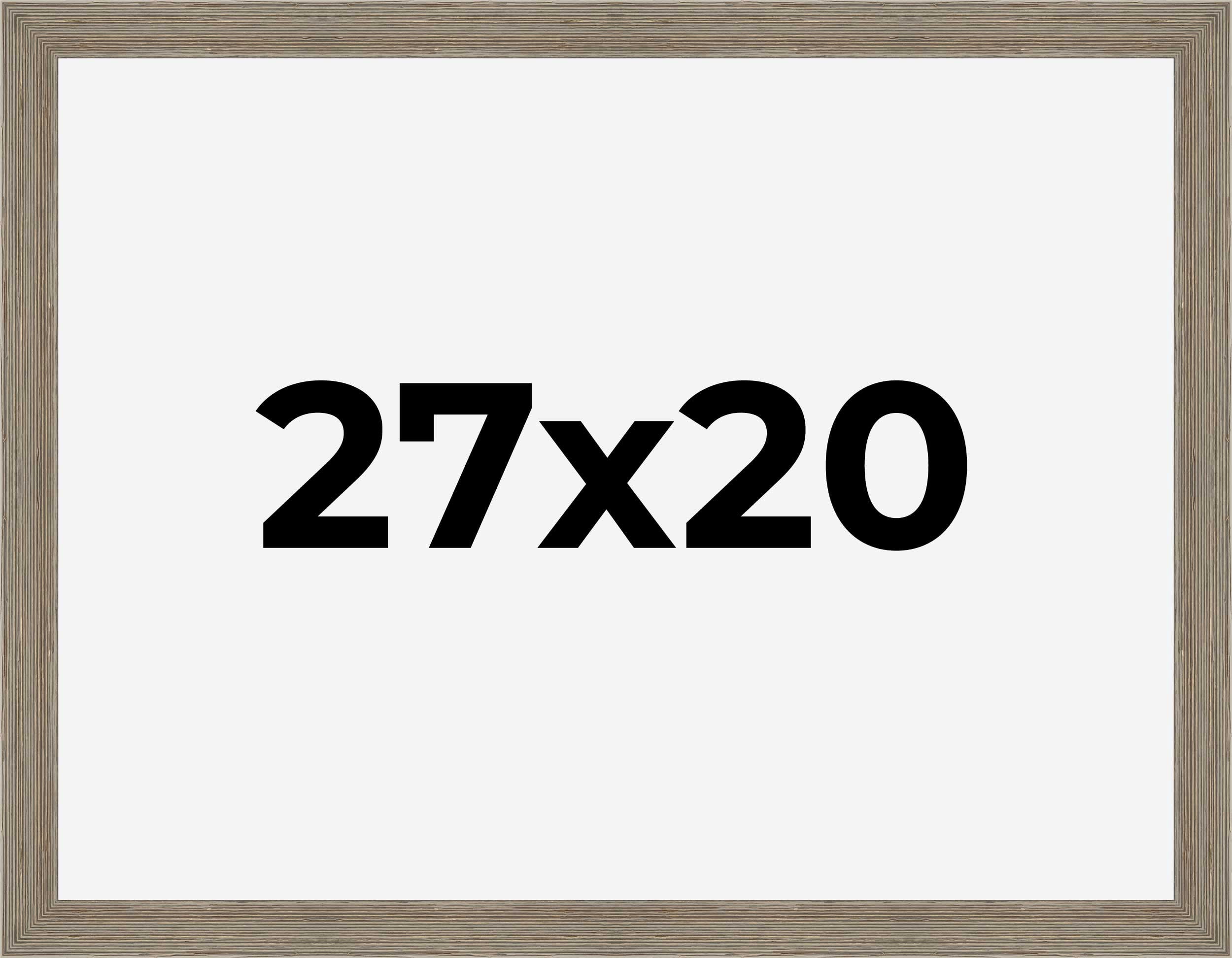 27x20 Frame Gray Barnwood Rustic Solid Wood Picture Frame | 1.5 Inch ...
