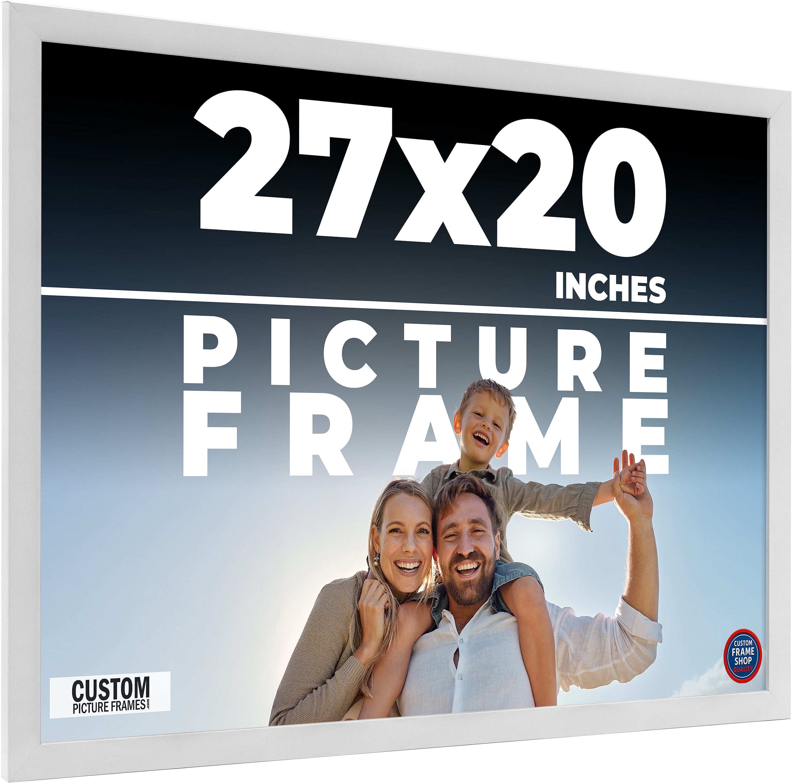 27x20 Frame White Real Wood Picture Frame Width 0.75 inches | Interior ...