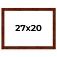 thumbnail image 1 of 27x20 Walnut Brown Veneer Real Wood Picture Frame Width 1.75 inches | Interior Frame Depth 0.5, 1 of 8