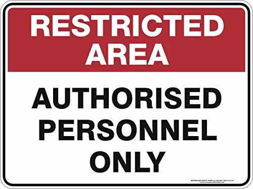 27x20 cm "Restricted Area Keep Out" Vinyl Self Adhesive Stickers - Pack of 4