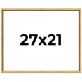 thumbnail image 1 of 27x21 Frame Beaded Gold Solid Wood Picture Frame | 0.75 Inches Moulding Width | Liscio Oro, 1 of 8