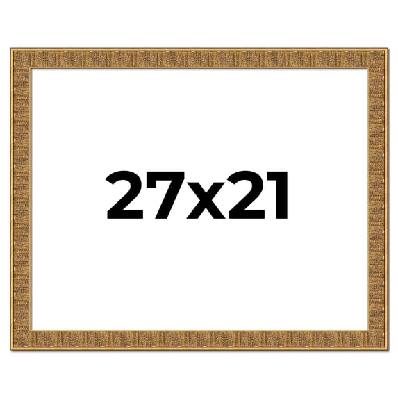 27x21 Frame Black and Gold Distressed Solid Wood Sonoma Picture Frame | 1.625 Inch Moulding Width |