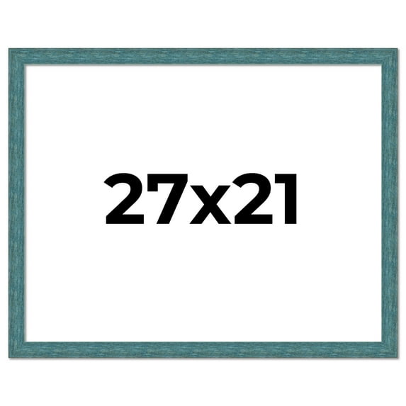 27x21 Frame Blue Rustic Barnwood Solid Wood Picture Frame Width 1.25 Inches | Interior Depth 0.5