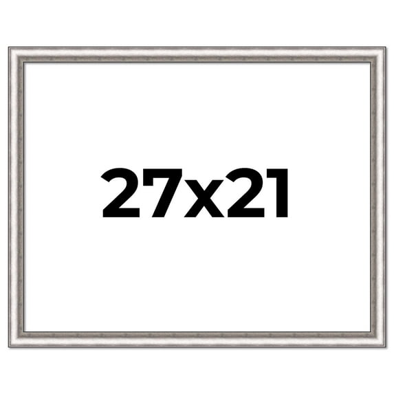 27x21 Frame Silver Real Wood Picture Frame Width 1.25 Inches | Interior Frame Depth 0.5 Inches |