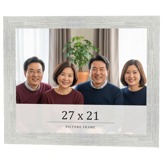 27x21 Frame White Real Wood Picture Frame Width 1.5 inches | Interior Frame Depth 0.5 inches | Barn