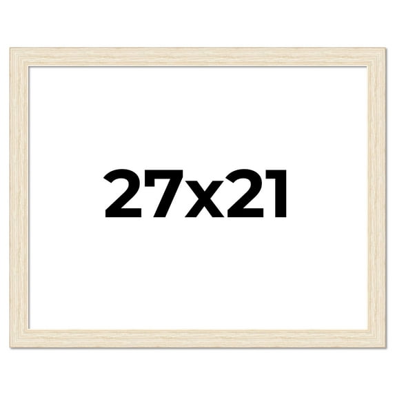 27x21 Frame White Real Wood Picture Frame Width 1.5 inches | Interior Frame Depth 0.5 inches | Barn