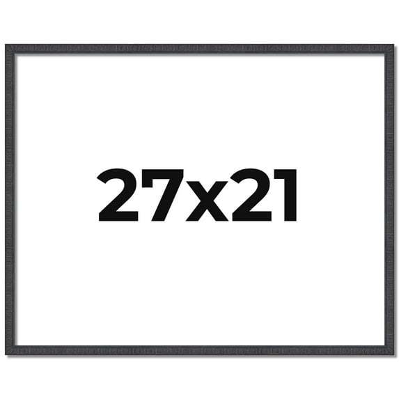 27x21 Rustic Brown Real Wood Picture Frame Width 0.75 inches | Interior Frame Depth 0.5 inches |