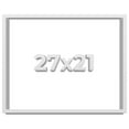thumbnail image 1 of 27x21 Shadow Box Frame White | 1 Inches Deep Real Wood Contemporary Shadowbox Display Frame | UV, 1 of 6
