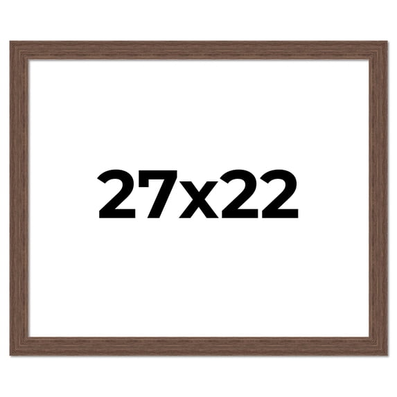 27x22 Frame Brown Farmhouse Solid Wood Picture Frame Width 1.5 Inches | Interior Frame Depth 0.5