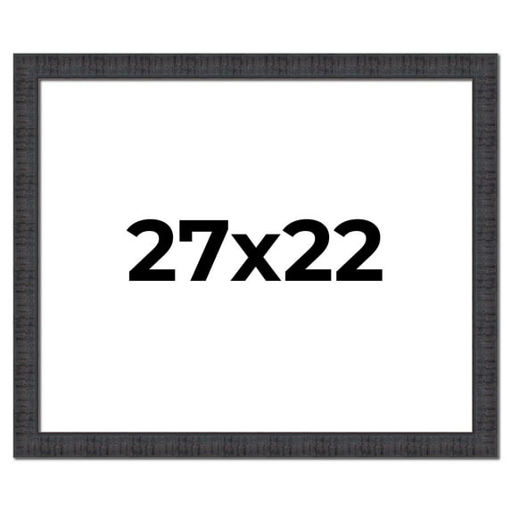 27x22 Frame Brown Rustic Solid Wood Picture Frame 1.5 Inches Wide | Interior Frame Depth 0.5 Inches