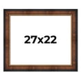 thumbnail image 1 of 27x22 Frame Brown Walnut Gold Ornate Trim Solid Wood Plein Air Picture Frame | 3 Inch Moulding, 1 of 8