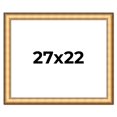 thumbnail image 1 of 27x22 Frame Gold Plein Aire Solid Wood Picture Frame Width 2 Inches | Interior Frame Depth 0.5, 1 of 8