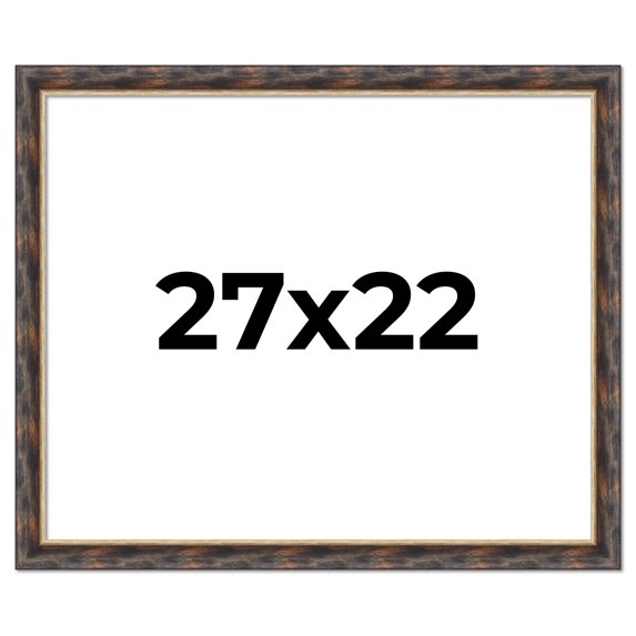 27x22 Frame Gold Real Wood Picture Frame Width 1.5 inches | Interior Frame Depth 0.5 inches |