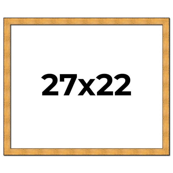 27x22 Frame Gold Rustic Solid Wood Picture Frame | 1.25 Inch Wide Moulding | Rustique Gold