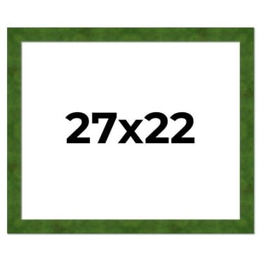 27x22 Frame Green Burl Solid Wood Picture Frame | 1.75 Inches Moulding Width | Interior Frame Depth