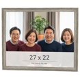 thumbnail image 1 of 27x22 Frame Grey Solid Wood Picture Frame Width 1 Inches | Interior Frame Depth 0.5 Inches |, 1 of 8