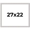 thumbnail image 1 of 27x22 Frame Silver Inner Slope Bevel Picture Frame | 1 Inch Moulding Width | 0.75 Inch Rabbet Depth, 1 of 8