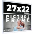 thumbnail image 1 of 27x22 Frame Silver Stainless Steel Solid Wood Picture Frame | 0.75 Inch Moulding Width | Includes, 1 of 8