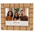 thumbnail image 1 of 27x23 Frame Beige Real Wood Picture Frame Width 3 inches | Interior Frame Depth 0.5 inches |, 1 of 8