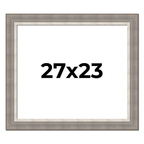 27x23 Frame Grey Real Wood Picture Frame Width 2.75 Inches | Interior Frame Depth 0.5 Inches |
