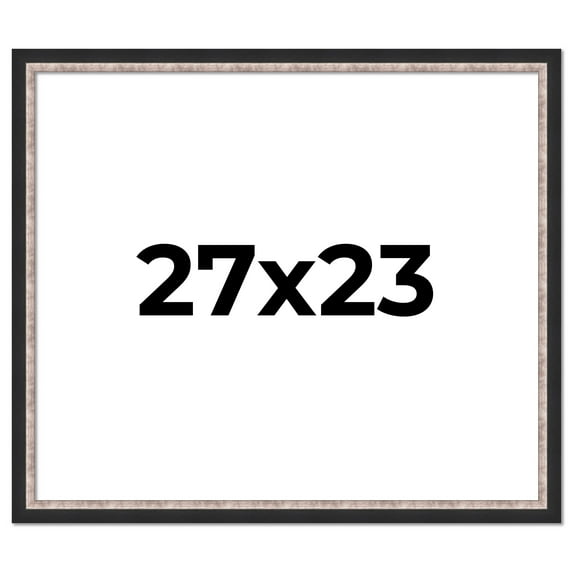 27x23 Frame Silver Real Wood Picture Frame Width 1.25 Inches | Interior Frame Depth 0.75 Inches |
