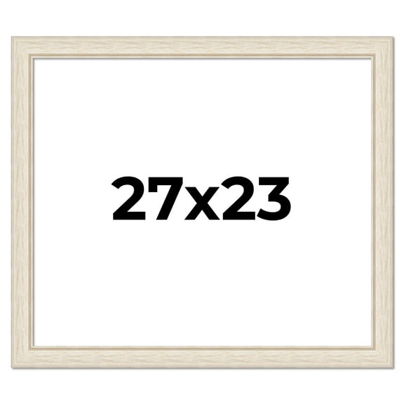 27x23 Frame White Real Wood Picture Frame Width 1.75 inches | Interior Frame Depth 0.5 inches |