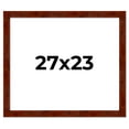 thumbnail image 1 of 27x23 Walnut Brown Veneer Real Wood Picture Frame Width 1.75 inches | Interior Frame Depth 0.5, 1 of 8