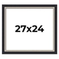 thumbnail image 1 of 27x24 Frame Black Real Wood Picture Frame Width 2.25 Inches | Interior Frame Depth 0.5 Inches |, 1 of 8