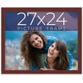 thumbnail image 1 of 27x24 Frame Brown Solid Wood Picture Frame Width 0.75 Inches | Interior Frame Depth 0.5 Inches |, 1 of 8
