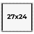 thumbnail image 1 of 27x24 Frame Brushed Silver Solid Wood Picture Frame | 0.75 Inch Moulding Width | Rabbet Depth 0.75, 1 of 5