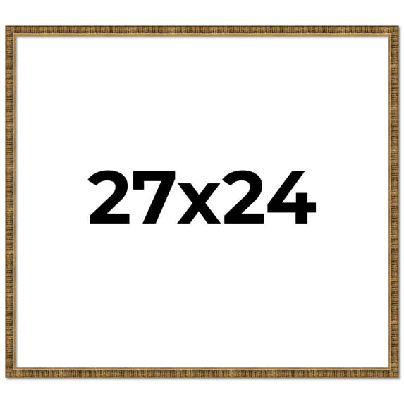 27x24 Frame Gold Kingsley Distressed Solid Wood Picture Frame Width 0.75 Inches | Interior Frame