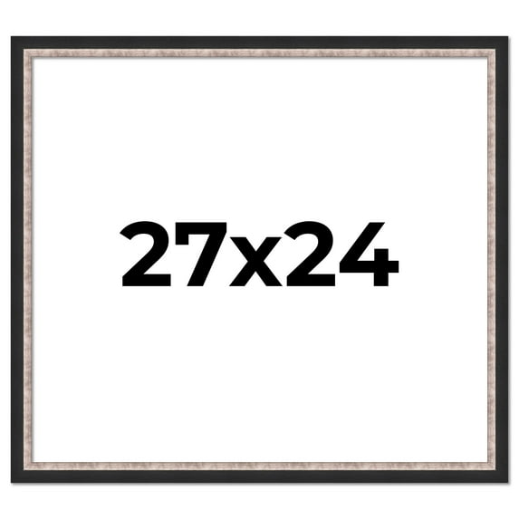 27x24 Frame Silver Real Wood Picture Frame Width 1.25 Inches | Interior Frame Depth 0.75 Inches |