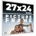 thumbnail image 1 of 27x24 Frame White Real Wood Picture Frame Width 0.75 inches | Interior Frame Depth 0.5 inches |, 1 of 8
