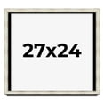 thumbnail image 1 of 27x24 Shadow Box Frame Silver | 1.625 Inches Deep Real Wood Contemporary Shadowbox Display Frame |, 1 of 7