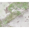 thumbnail image 1 of 27x24in Tehachapi Mountains Topographic Map 【Laminated】, 1 of 1
