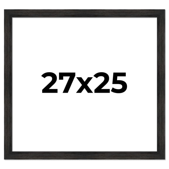 27x25 Frame Black Rustic Barnwood Solid Wood Picture Frame | 1.5 Inch Moulding Width | Includes UV