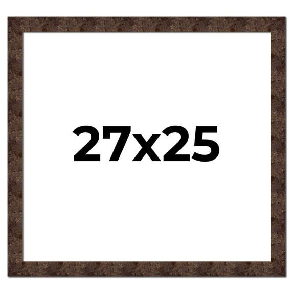 27x25 Frame Brown Burl Real Wood Picture Frame Width 1.625 Inches | Interior Frame Depth 0.5 Inches
