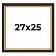 thumbnail image 1 of 27x25 Frame Gold Real Wood Picture Frame Width 2.25 Inches | Interior Frame Depth 0.5 Inches |, 1 of 8