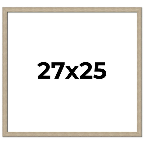 27x25 Frame Grey Solid Wood Picture Frame Width 1 Inches | Interior Frame Depth 0.5 Inches |