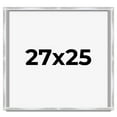 thumbnail image 1 of 27x25 Frame Silver Whitewashed Wood Grain Solid Wood Shadow Box | 0.75 Inch Moulding Width | 0.75, 1 of 8