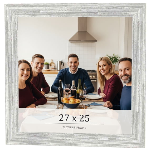 27x25 Frame White Real Wood Picture Frame Width 1.5 inches | Interior Frame Depth 0.5 inches | Barn