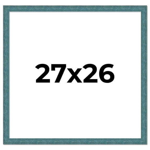 27x26 Frame Blue Rustic Barnwood Solid Wood Picture Frame Width 1.25 Inches | Interior Depth 0.5