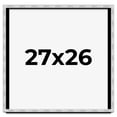 thumbnail image 1 of 27x26 Frame Brushed Silver Solid Wood Picture Frame | 0.75 Inch Moulding Width | Rabbet Depth 0.75, 1 of 5